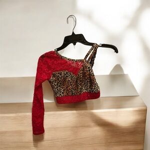 Custom Jazz Costume with tons of stones stunning on stage Youth Large